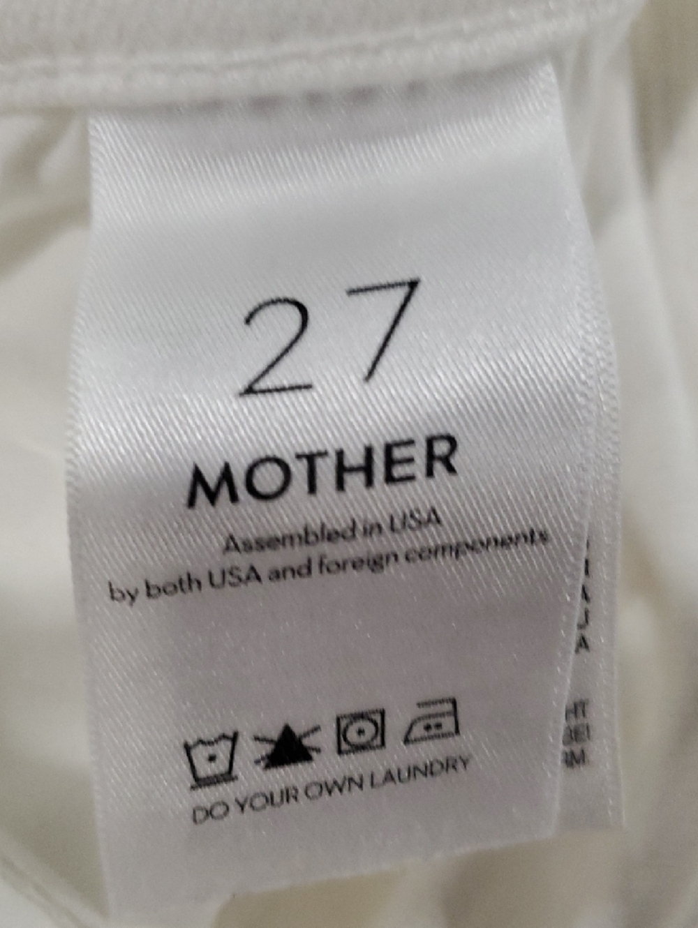 MOTHER White Raw Hem Cropped Jeans - Picture 14 of 15
